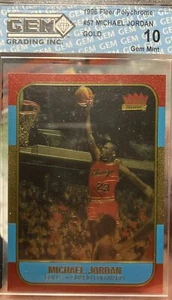 1996 MICHAEL JORDAN 👑 FLEER 10TH ANNIVERSARY "BRUSHED GOLD" ROOKIE CARD! 🔥 - Picture 1 of 3