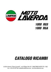 Moto Laverda 1000 RGS - RGA Catalogo ricambi - Spare parts catalogue  - Imagen 1 de 1