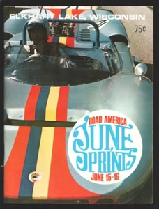 Sports Pub: Road America June Sprints Auto Race Program 6/1968-Race info-car ... - Picture 1 of 1