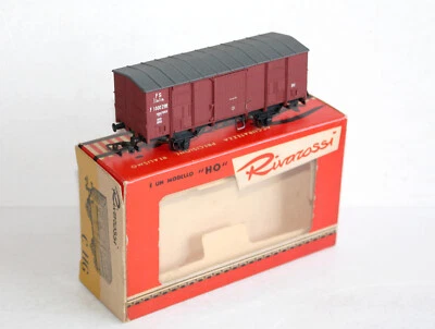 RIVAROSSI HO WAGON COUVERT FOURGON TRANSPORT MARCHANDISE BAGAGE FS ITALIA 100029 - Photo 1/4