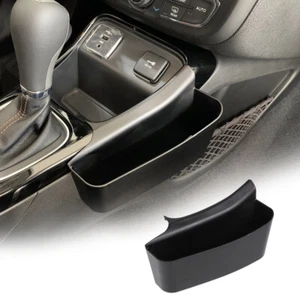 Car Side Gear Shift Storage Box Tray Organizer for Jeep Compass 2017-2019 Black - Foto 1 di 10