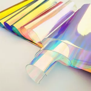 Transparent PVC Vinyl Fabric Holographic Iridescent BOW Earring Making DIY ROLL - Picture 1 of 30