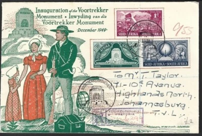 South Africa 1949 Voortrekker Monument registered FDC First Day cover - Image 1 of 2