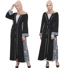Abaya Women Open Kaftan Abaya Muslim Cardigan Long Dress Abaya Kimono Eid Robe