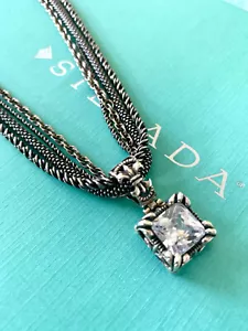 Silpada N1719 925 Plata Multi Cadena Collar Uptown Colgante S0979 Circonita Cúbica - Imagen 1 de 12