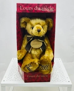 L'Ours du Siècle Teddy 2000 ancien Aurora 25 cm assis env - Imagen 1 de 3