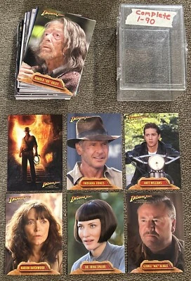 2008 INDIANA JONES & THE KINGDOM OF THE CRYSTAL SKULL Complete Card Set 1-90 - Image 1 of 2