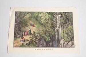 VTG 1987 September Calendar Currier & Ives A Mountain Ramble Litho Print 16x11 - Picture 1 of 10