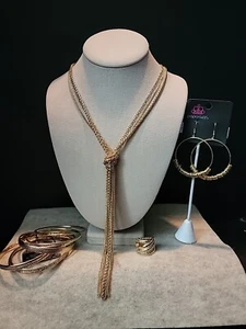JOYERÍA PAPARAZZI Conjunto Completo de Mezcla de Tendencias ""Magníficas Reflexiones"" Nuevo con Etiquetas/Tono Dorado - Imagen 1 de 14