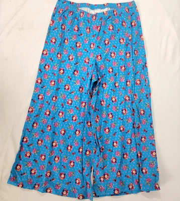 Calça Longa Hanna Andersson Menina Azul Rosa Florida Tamanho 160 14 - 16 - Imagem 1 de 4