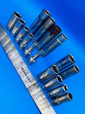 S-K Tools Socket Set 3/8” 1/2” Drive Mixed Set 16 Pcs USA K-7-8 - Image 1 of 4