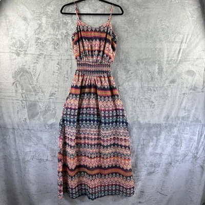 Vestido Fire Los Angeles Para Mujer S Multicolor Estampado Geométrico Rosa Azul Naranja Foto 1 de 4