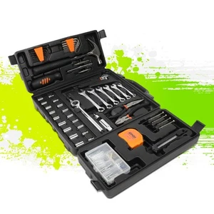 160 piezas naranja SAE métrico 3/8" llaves alicates trinquetes enchufes controladores kit de herramientas - Imagen 1 de 6