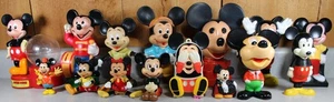 WDP DISNEY 15 Piece 1960's 1980's MICKEY MOUSE Bubble Gum Figurine Bank Toy Lot - Picture 1 of 10