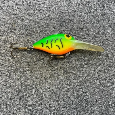 Pre-Rapala Storm Rattlin' Flat Wart Vintage Crankbait - FLV74 Hot Tiger - Image 1 of 4