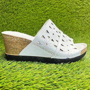 Spring Step Fusawedge Womens Size 9 White Beach Walking Outdoor Wedge Sandals - Picture 1 of 10