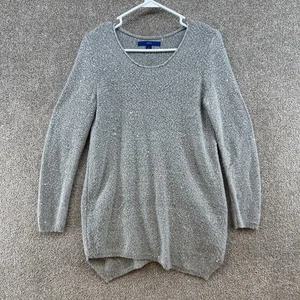 Apt. 9 Women's Tunic Sweater Size Small Gray Long Sleeve Pullover - Picture 1 of 11