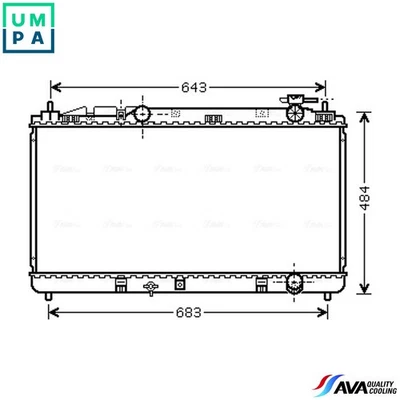 RADIATOR ENGINE COOLING TO2598 FOR TOYOTA 2AZ-FE 2.4L 4cyl CAMRY - Image 1 of 4