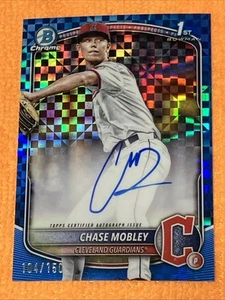 Chase Mobley 1st AUTO 2025 Bowman #CPA-CMY BLUE X-FRACTOR REFRACTOR AUTOGRAPH - Picture 1 of 8
