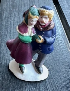 Lemax Ice Skating Couple 2.75" Figurine Winter Christmas Village Scene Decor - Picture 1 of 7