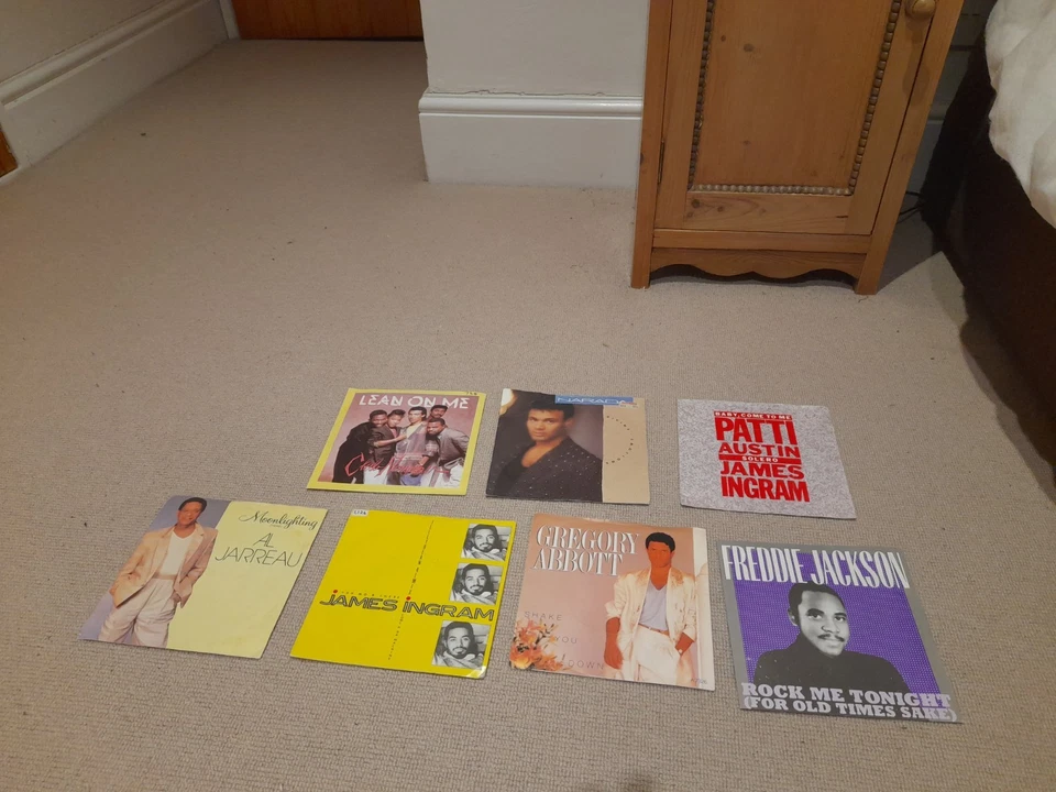 Collection 7 R&B Soul 7" vinyl Records Al Jarreau Freddie Jackson James Ingram - Image 1 of 1