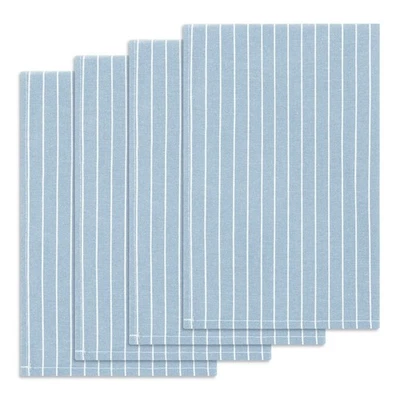 UNIQUE BARGAINS Striped Kitchen Dish Towels Tea Towels Highly Absorbent Durable Reversible 4 Pac