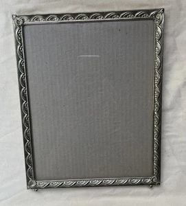 Vintage Bilderrahmen Messing mit Fuß goldfarben Metall 8 x 10 - Bild 1 von 6