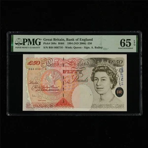 1994 Great Britain Bank of England 50 Pounds Pick#388c PMG 65 EPQ Gem UNC - Picture 1 of 4