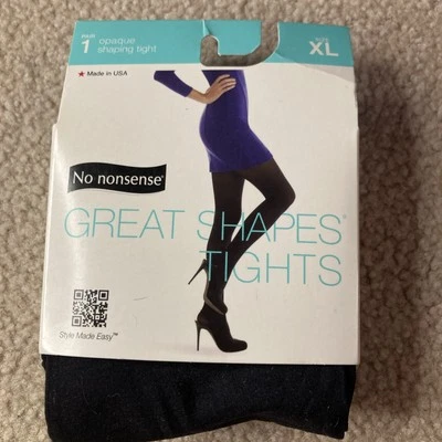 Medias negras No Nonsense Great Shapes XL opacas ajustadas EE. UU. Foto 1 de 4