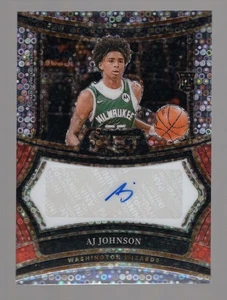 A.J. JOHNSON 2024-25 PANINI SELECT DISCO PRIZM ROOKIE RC AUTO **WIZARDS** - Picture 1 of 2