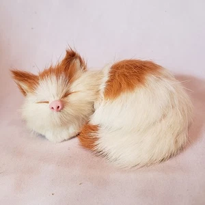 Sweet Adorable Kitty Kitten Cat sleeping Gift Office Desk Decor - Picture 1 of 7