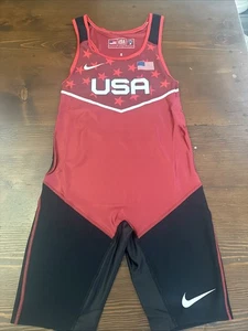 Nike EE. UU. Levantamiento de Pesas Lucha Singlet Equipo Nacional Gimnasio Estrellas - Pequeño - Nuevo - Imagen 1 de 10