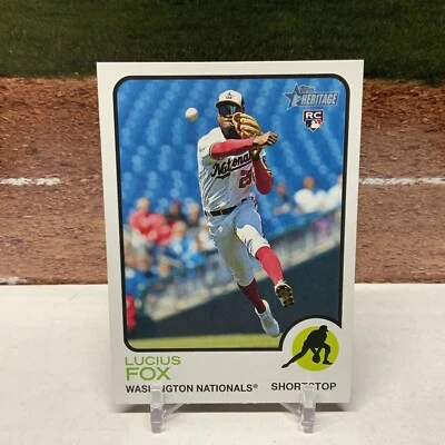 2022 Topps Heritage High Number - Lucius Fox - Washington Nationals - #618 - RC - Image 1 of 2