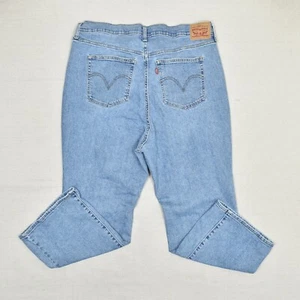 Levi's Women Jeans Cotton Blue Plus Size 18W High Waisted Crop Flare Denim - Picture 1 of 8