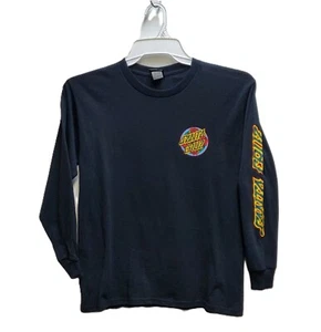 SANTA CRUZ DRESSEN ROSES Boy's L/S T-Shirt - Black - Large - NWT - Picture 1 of 4