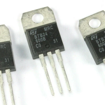4pcs STMicroelectronics BTB24-600B Tiristor 600V 260A 3-Pin + Tab TO-220AB - Imagen 1 de 2