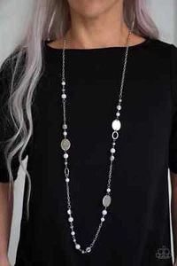 Serenely Springtime None Paparazzi Necklace in Silver - Picture 1 of 3