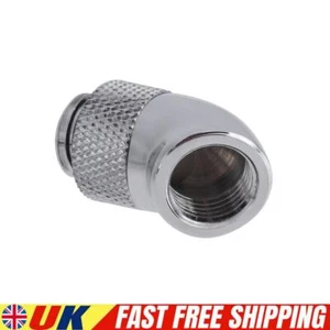 G1/4 Screw Thread 45 Degree Elbow Rotation Brass Connector Fitting(Silver) - Afbeelding 1 van 8