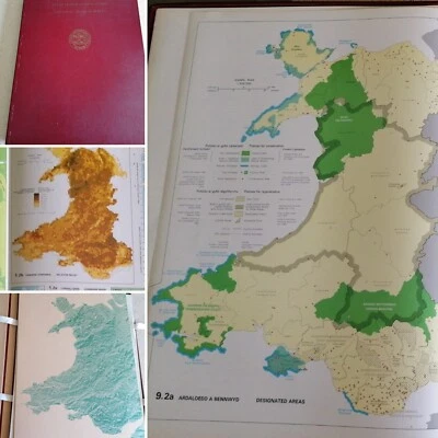 NATIONAL ATLAS OF WALES - CENEDLAETHOL CYMRU 43 LARGE DOUBLE PAGE COL MAPS  1989 - Image 1 of 4
