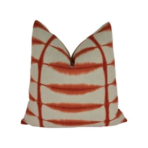 Scion - Shibori - Chilli / Linen - Japanese Shibori Technique Cushion Cover - Picture 1 of 2