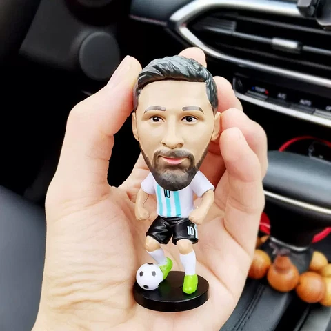Lionel Messi Bobblehead Figure Messi Statue Doll Mohamed Salah Toy Figurine Doll Cover