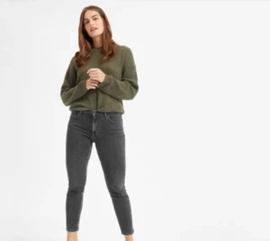 NWT Everlane Women's The Mid Rise Skinny Jeans in Washed Black Size 28 - Picture 1 of 8