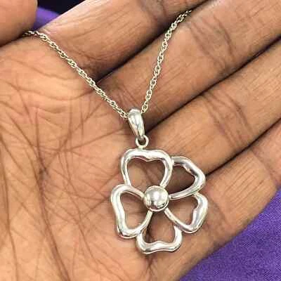 Collar con colgante de flores de acero inoxidable de acero inoxidable QVC de 18" Foto 1 de 4
