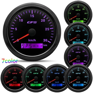 85MM Velocímetro GPS Negro 0-30km/h Medidor para Coche Barco - Imagen 1 de 19