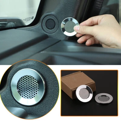 Biseles de altavoz tweeter delantero de aluminio cromado para Hummer H2 SUV 2003-2007 Foto 1 de 4