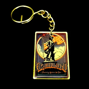 Grateful Dead Key Chain Keychain Vintage 1985 Rick Griffin Art 20 Years Patriot - Picture 1 of 12