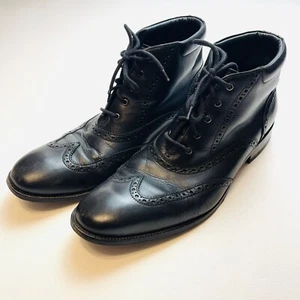 Cole Haan Williams Chukka Boot Wing Mens 11 Black Leather Ankle Steampunk Docent - Picture 1 of 9