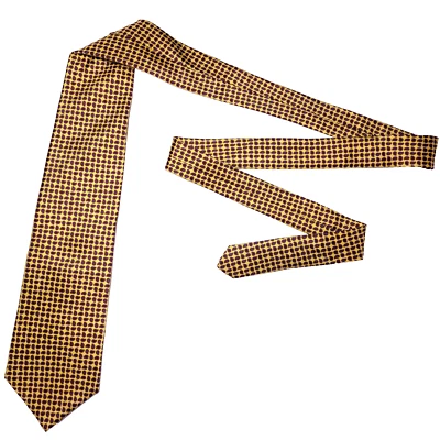 Corbata Brooks Brothers Makers para hombre dorada cachemira seda hecha a mano en EE. UU. Foto 1 de 4