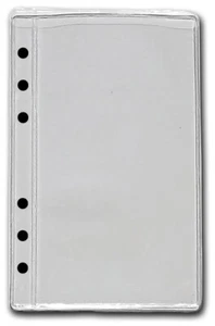 Page Protectors 3 3/4 x 6 3/4 for 6 ring binder (set of 12)  - Picture 1 of 1