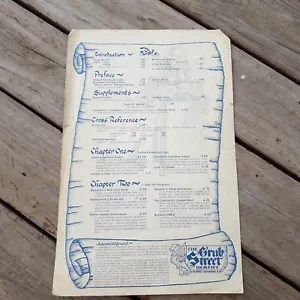 The Grub Street Hermit Troy MI Michigan Large Paper Menu London Artists Writers - Picture 1 of 3